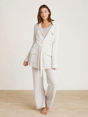 Barefoot Dreams CozyChic Lite Cargo Jacket in Almond beige